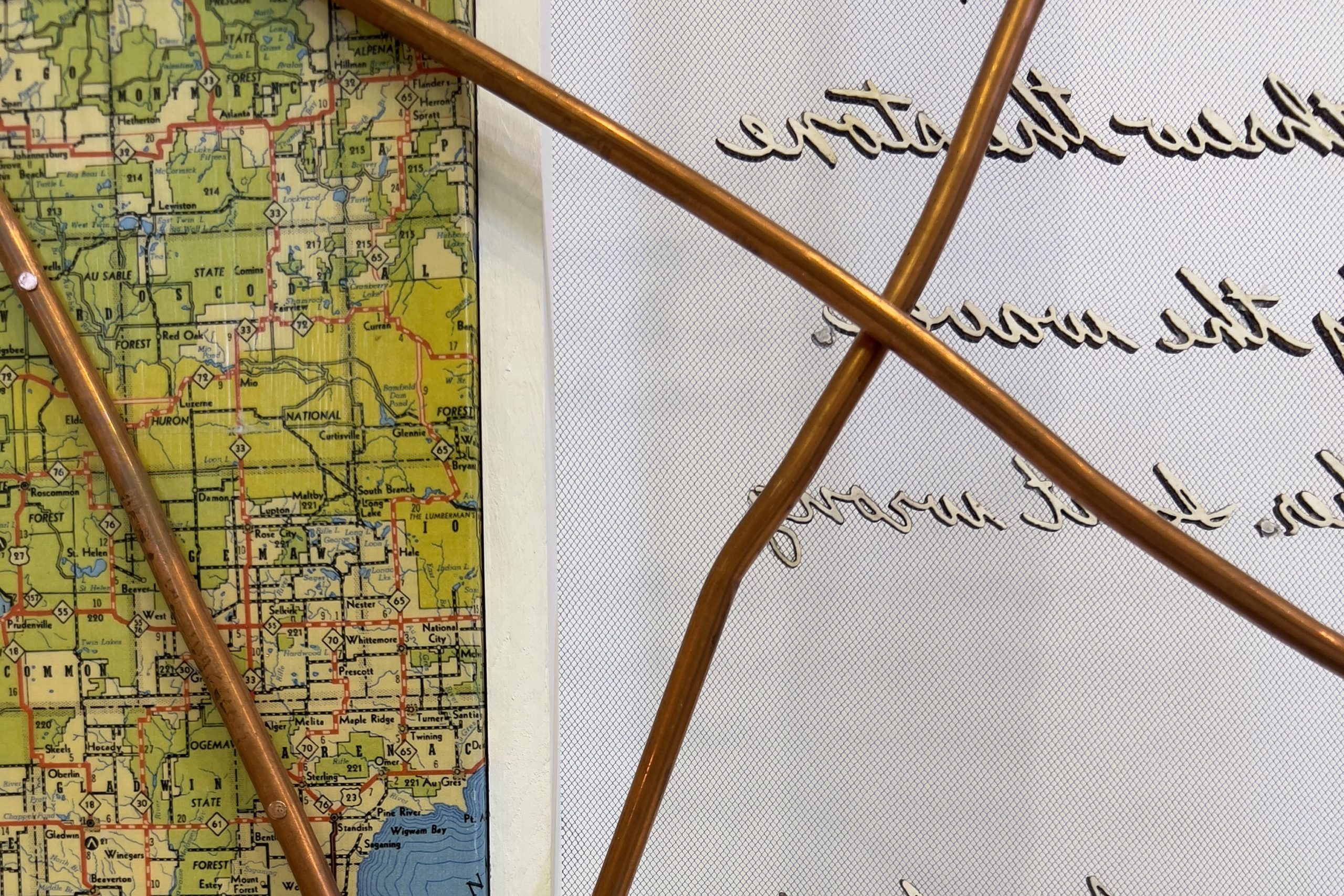 A map and a letter.