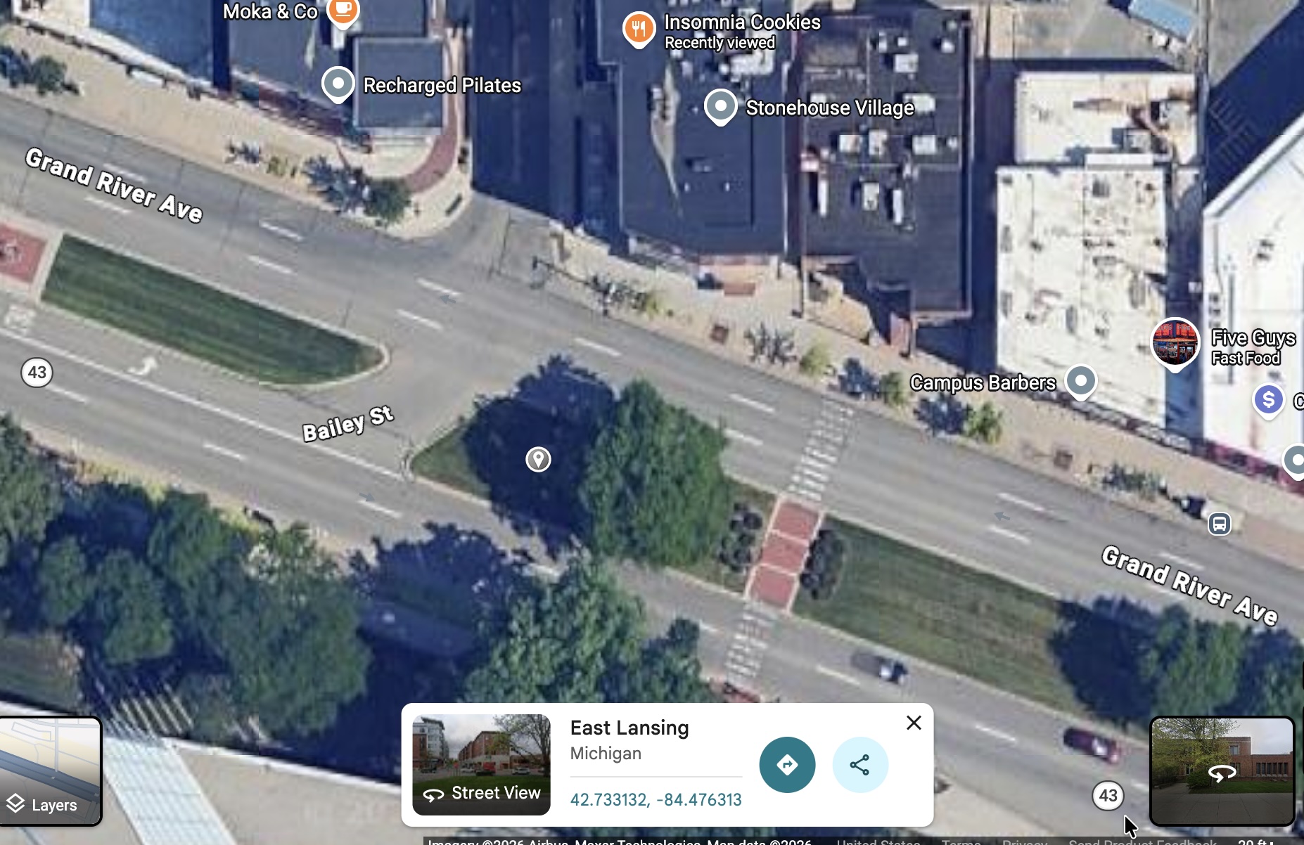 Grand River Avenue median